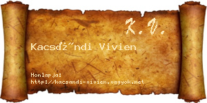 Kacsándi Vivien névjegykártya